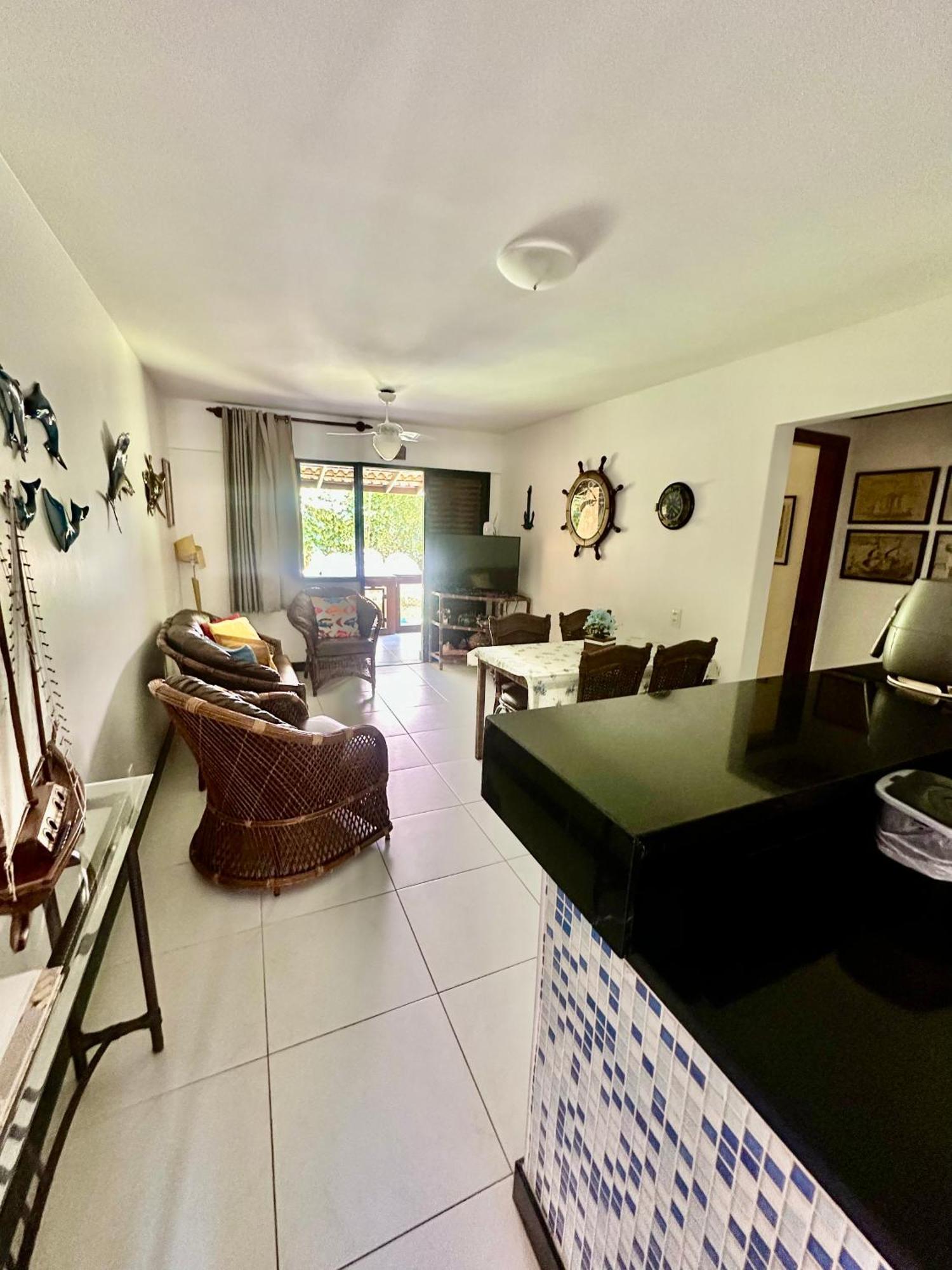 Flat Guarajuba 4 Quartos Terreo A Beira Mar - Pe Na Areia - Governanca Com Arrumadeira E Wi Fi Inclusos Camassari 외부 사진