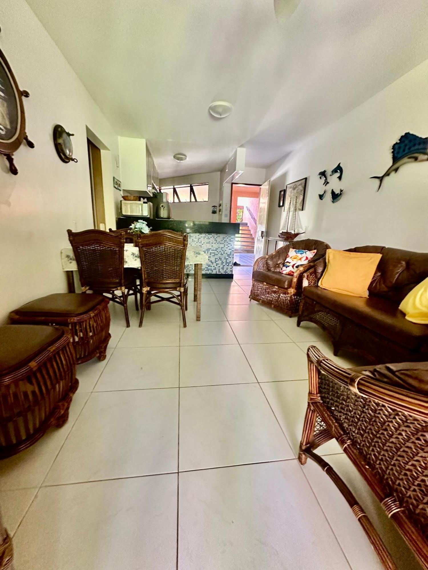 Flat Guarajuba 4 Quartos Terreo A Beira Mar - Pe Na Areia - Governanca Com Arrumadeira E Wi Fi Inclusos Camassari 외부 사진